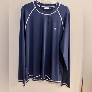 Cabana Life Navy Top with White Accents